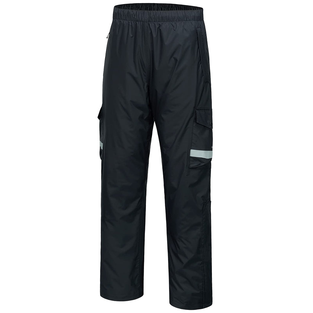 BASSDASH Complete men's waterproof rain pant front view for all-weather fishing and hiking comfort.