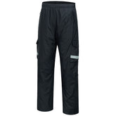 BassDASH Complete men's waterproof rain pant close-up zipper leg for easy on/off