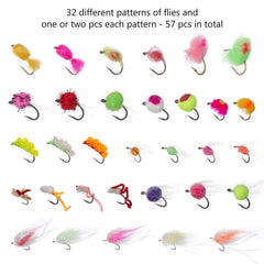 Assorted dry flies included in the BASSDASH kit