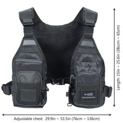 Adjustable sternum strap with buckle closure