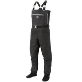 BASSDASH men's wader front view highlighting lightweight breathability for comfortable wading.