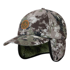 BASSDASH warm fleece hat side view highlighting windproof protection on trails