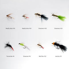 Assorted wet flies included in the BASSDASH kit
