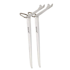 BASUNE stainless steel fishing rod holder folded for compact storage