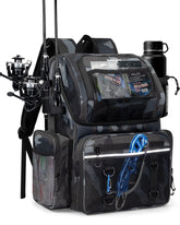 BAVGRED fishing backpack exterior in khaki for rugged outdoor adventures