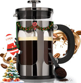 BayKA 21oz French press glass carafe shows clear brew for monitoring extraction