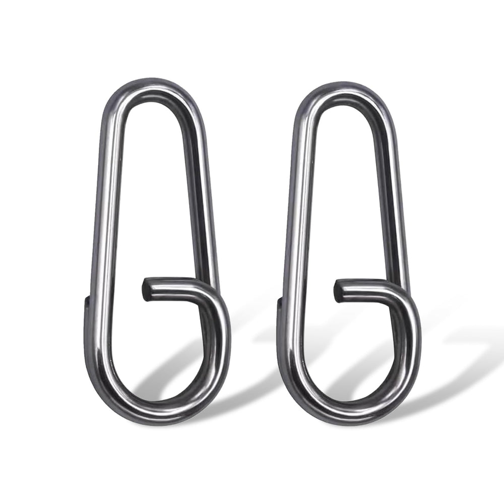 BBBF oval lure snap connector close-up with dual rings