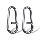 BBBF oval lure snap connector close-up with dual rings