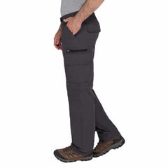BC Clothing men's convertible pants back view with Velcro pockets for secure storage