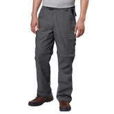 BC Clothing men's convertible cargo pants in charcoal grey with versatile cargo pockets.