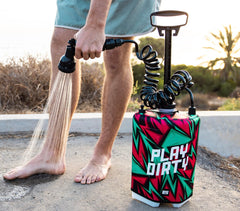 BeachBox 7 ft neoprene hose extends reach and keeps water warm