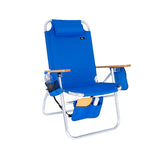 BeachMall large heavy-duty beach chair folded for compact portability on the go.