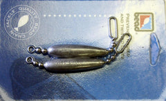 Bead Chain DR15T sinker with torpedo shape in nickel finish for longer casts