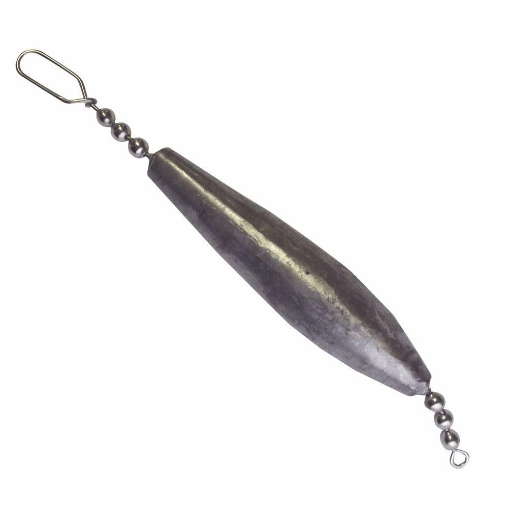 Bead Chain R114T sinker with flexible bead chain for easy weight changes and deeper casting.