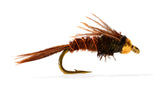 Bead head flash back pheasant tail mayfly nymph on Mustad Signature hook - size 12