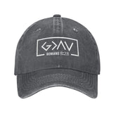 Beafoliya God Is Greater cap front view showing casual, breathable cotton comfort