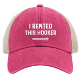 Beafoliya Hooker Hat front view in Rose Red, a stylish vintage cap for everyday wear.