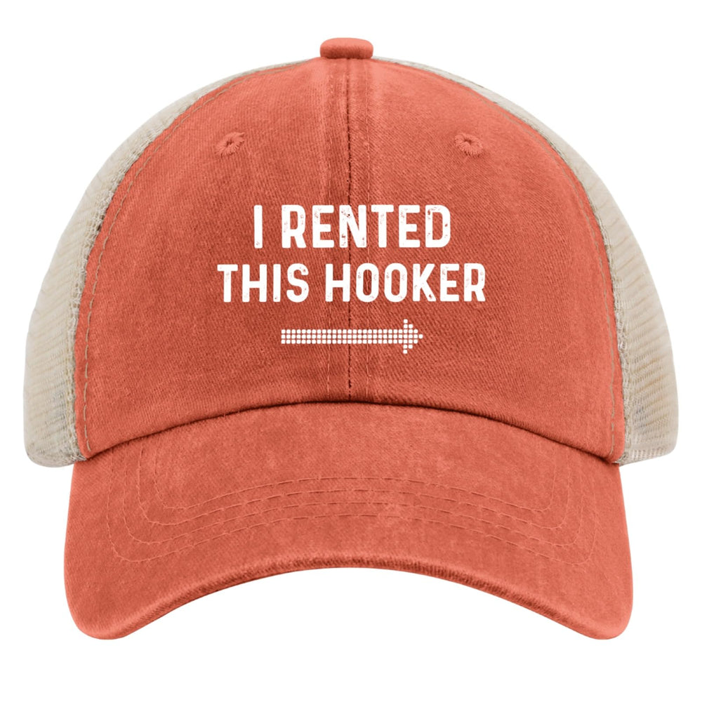 Beafoliya Hooker Trucker Hat orange front view for bold casual style.