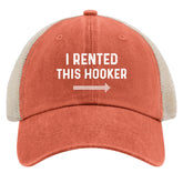 Beafoliya Hooker Trucker Hat orange front view for bold casual style.
