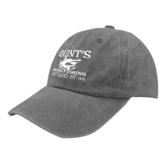 Beafoliya Quints Shark Fishing Amity Island hat side view, breathable comfort.