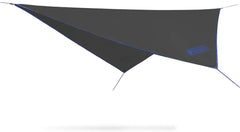 Bear Butt hammock rain fly setup shows quick shelter in a forest campsite for rain-ready comfort