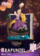 Crown and headpiece on Beast Kingdom Rapunzel DS-078 D-Stage statue for regal presence.