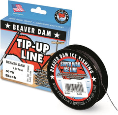 Beaver Dam BD-SWX2050 tip-up line, 20 lb test, 50 yd length for ice fishing.