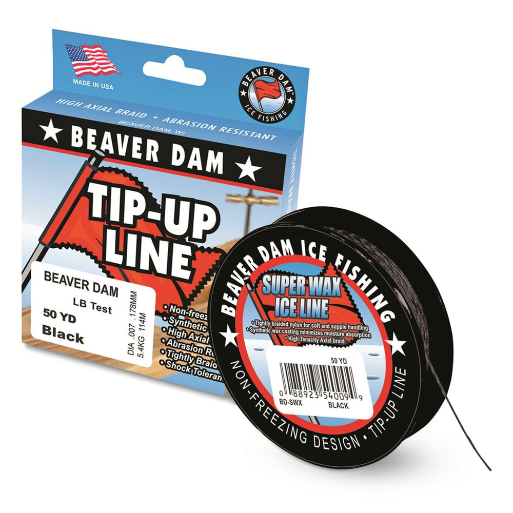 Beaver Dam BD-SWX3050 Tip-Up Line, 30 lb test, 50 yards, black