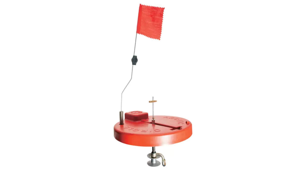 Beaver Dam BD10 RD 10-inch round-tip fishing component for ice fishing setups.