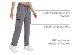 bebopotan quick dry cargo pants zip pockets keep essentials secure