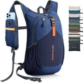 BECOJADDE 20L left zippered phone pocket keeps essentials accessible on hikes.