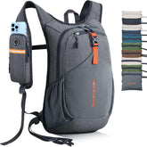BECOJADDE 20L hiking backpack with left zippered phone pocket for quick access.