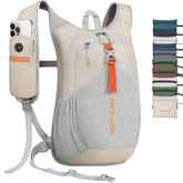 BECOJADDE 20L small hiking backpack front pocket for quick-access essentials on trails.