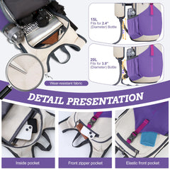 BECOJADDE breathable mesh shoulder straps enhance comfort on long outdoor adventures