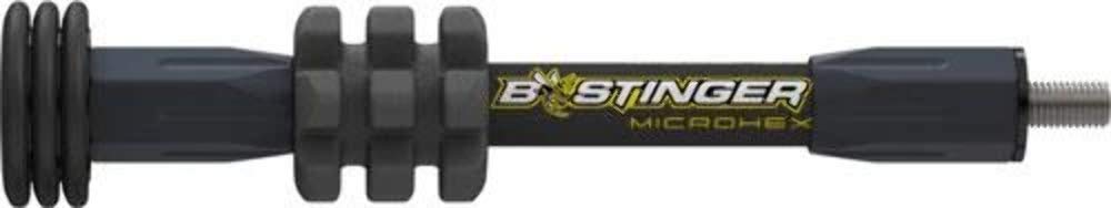 Bee Stinger B-Stinger MicroHex Stabilizer matte black showcases a compact 6-inch profile for smoother shots.