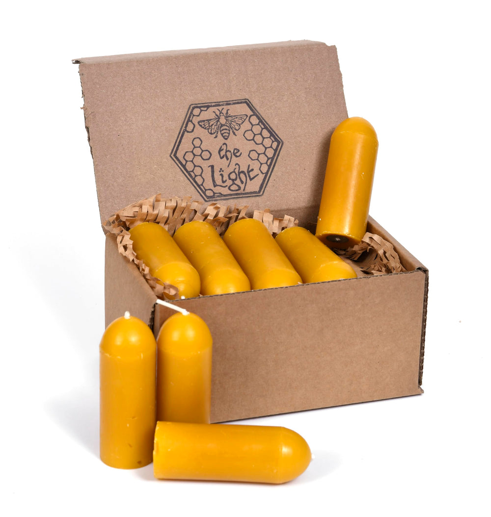 BeeTheLight beeswax lantern candle pack-10 providing clean, ambient glow for lanterns and chandeliers