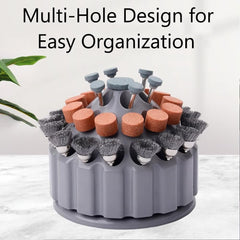 Begot 360° rotating organizer base detail highlights non-slip feet