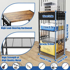 BEGULF 360-degree rotation rod rack provides access from any angle.