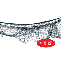 Beistle black fish netting close-up highlights cotton string texture.