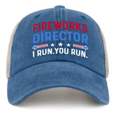 BEIXBE Fireworks Director front view in lake blue for a casual summer look and comfort.