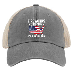 BEIXBE Fireworks Director hat denim-washed finish for relaxed everyday style