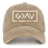 BEIXBE God Is Greater front trucker hat for everyday casual wear and comfort.