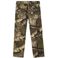 Bell Rangers Realtree APX camo pants side pocket view demonstrating convenient side cargo access.