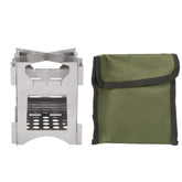 Belupai folded stainless-steel camping stove for easy transport and quick setup