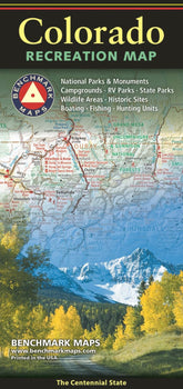 Benchmark Maps Colorado Recreation Map 2024 front cover, ideal for planning outdoor trips