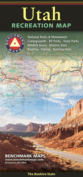 Benchmark Maps Utah Recreation Map 2024 Edition cover aids planning outdoor trips