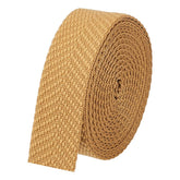 BENECREAT dark goldenrod jacquard webbing with V pattern for stylish bag handles.