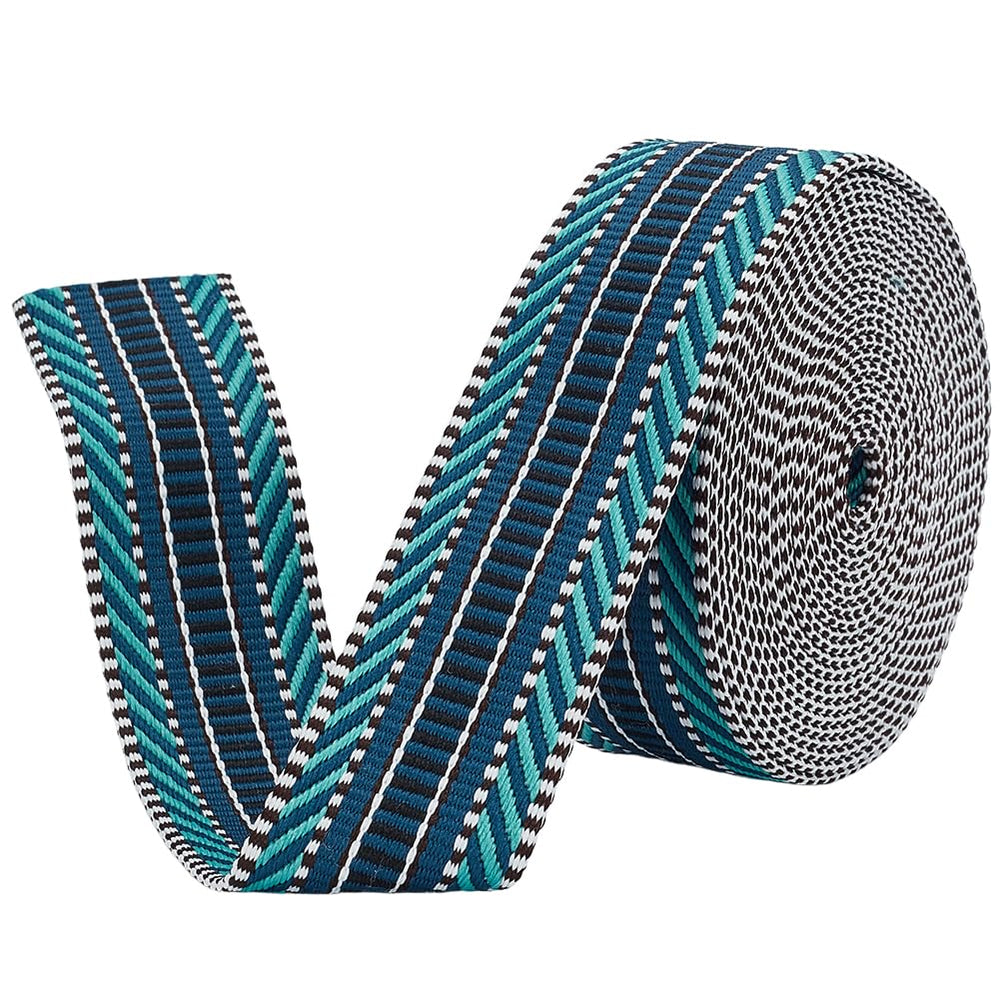 BENECREAT prussian blue jacquard webbing for durable clothing accessories