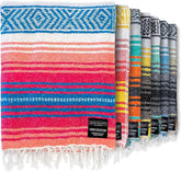 Benevolence LA handwoven Mexican blanket with vibrant colors for cozy home decor.