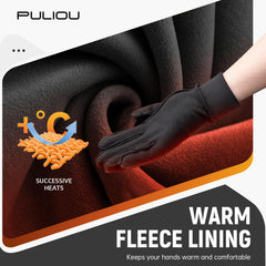 Benirap Winter Gloves flannel lining closeup highlighting warmth retention